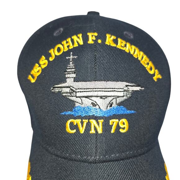 USS John F Kennedy CVN 79 Hat Embroidered Scrambled Egg Navy Aircraft Carrier - Picture 5 of 7